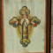Icoana veche litografie crucea sf. Evanghelisti