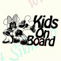 kids on board_Stickere Auto_TuningCod: CBOB-028-Dimensiune: 20 cm. x 11.2 cm foto