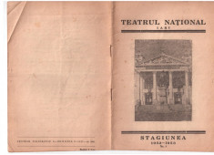 PROGRAM TEATRUL NATIONAL - IASI - STAGIUNEA 1952 - 1953 foto