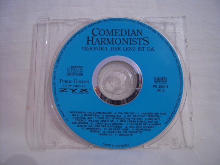 CD audio Comedian Harmonists - Veronika CD 1+CD 2, fără coperți