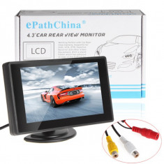 Monitor auto LCD 4.3 inch pentru camera video marsarier DVD foto