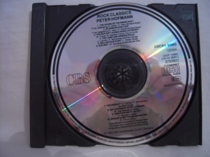 CD audio Rock Classics - Peter Hoffman, fara coperți