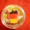 2 Plachete Footbal Meciul Elvetia- Austria 2008 ,d= 4 c, cupru placat cu argint