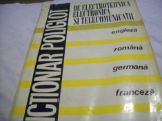 dictionar poliglot de electrotehnica, electronica si telecom. 1972 foto