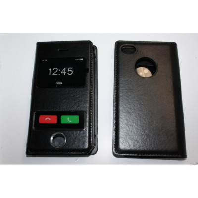 Husa Flip Cover S-View iphone 4 Neagra foto