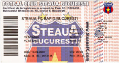 Bilet meci fotbal STEAUA BUCURESTI - RAPID BUCURESTI 16.09.2007 foto