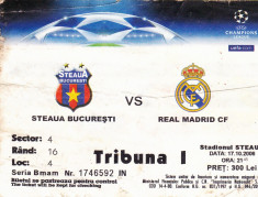 Bilet meci fotbal STEAUA BUCURESTI - REAL MADRID 17.10.2006 Champions League foto