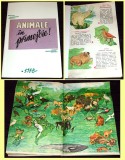 Animale in primejdie, ilustratii originale, brosura romaneasca 1978, WWF