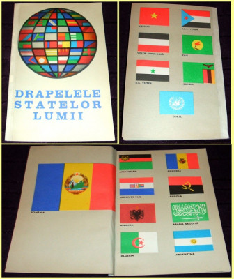 1968 Drapelele statelor lumii, brosura romaneasca ilustrata, steaguri foto