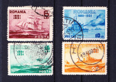 Timbre ROMANIA 1931/*90 - SEMICENTENARUL MARINEI ROMANE foto