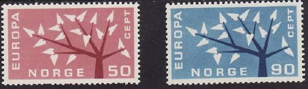 Norvegia 1962 - cat.nr.433-4 neuzat,perfecta stare(Z)