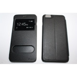 Husa Flip Cover S-View iphone 6 Plus neagra, Negru, Apple