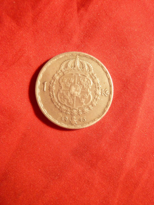 Moneda 1 Kor. 1946 Suedia , argint , cal. F.Buna foto