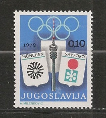 Iugoslavia.1972 Saptamina olimpica SI.853 foto