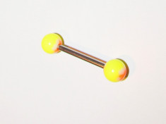 Piercing barbell pt. spranceana buze buric etc. - INOX + PLASTIC - model 1 foto