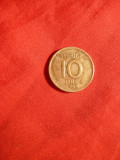 *Moneda 10 Ore 1958 Suedia , argint , cal. f. buna