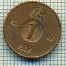 5708 MONEDA - SUEDIA - 1 ORE - ANUL 1957 -starea care se vede foto
