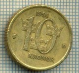 5703 MONEDA - SUEDIA - 10 KRONOR - ANUL 1991 D MEDAL -starea care se vede