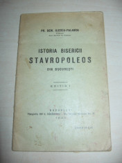 Dem Iliescu-Palanca -Istoria Bisericii Stavropoleos ,1940, ed.princeps foto