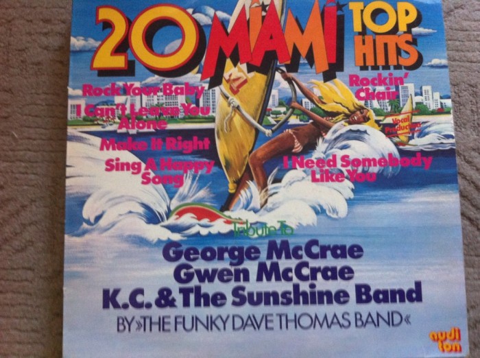 funky dave thomas band 20 miami top hits K.C. &amp; The Sunshine Band McCrae disc vinyl lp muzica funk disco soul pop VG+