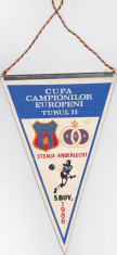 Fanion fotbal STEAUA BUCURESTI - ANDERLECHT 05.11.1986 CCE foto