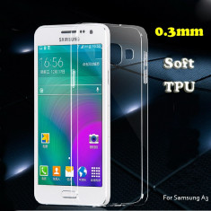 Husa transparenta soft silicon Samsung Galaxy A3 + cablu date