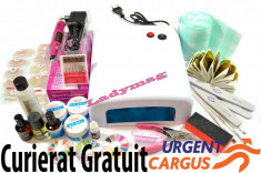 KIT UNGHII FALSE ADVANCED, set manichiura gel UV, Nail Art foto