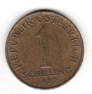 Austria 1 schilling 1987 foto