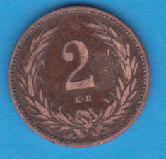 (M625) MONEDA UNGARIA - 2 FILLER 1894 foto