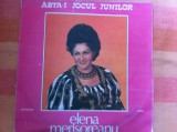 ELENA MERISOREANU Asta-i jocul junilor disc vinyl lp muzica populara folclor VG+, VINIL, Electrecord
