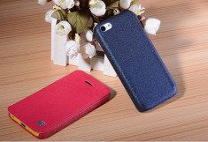 Husa/toc protectie ultra slim HOCO Star, iPhone 5c, tip carte, albastru inchis foto