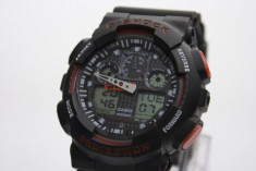 CASIO G-SHOCK GA 100 BLACK-RED foto