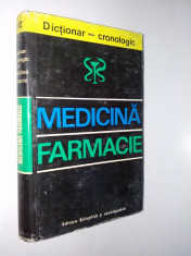 Dictionar cronologic Medicina - Farmacie Bucuresti 1975 foto