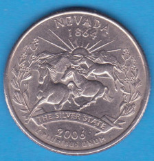 (M650) MONEDA SUA - QUARTER DOLLAR 2006, LIT. P - NEVADA foto