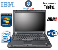 LAPTOP LENOVO THINKPAD T61 PROCESOR T7100 1.8 GHZ RAM 2 GB HDD 60 GB WIFI foto