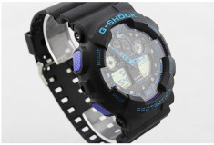 CASIO G-SHOCK GA 100, BLACK-BLUE EDITION foto