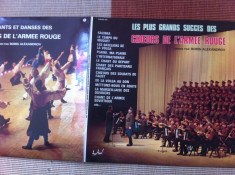 Choeurs De L&amp;#039;Armee Rouge alexandrov muzica cor armata rusa dublu disc vinyl 2 lp foto