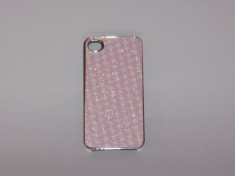 Hardcase Iphone 4/4s Roz cu stelute foto