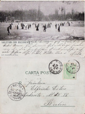 Salutari din Bucuresti - Patinaj la Cismigiu - clasica 1899 foto