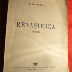 N. Davidescu - Renasterea - Poem - Prima Editie 1942