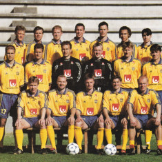 Foto cu lotul nationalei de fotbal din SUEDIA anul 1998