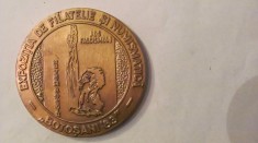 MMM - Medalie Romania &amp;quot;Expozitia de Filatelie si Numismatica Botosani &amp;#039;83&amp;quot; bronz foto