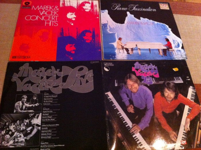 Marek &amp; Vacek &lrm;colectie 3 discuri vinyl lp disc muzica pop clasica romantic pian