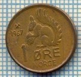 5744 MONEDA - NORVEGIA (NORGE) - 1 ORE - ANUL 1967 -starea care se vede