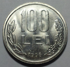 100 Lei 1995 Romania UNC, Luciu de batere foto