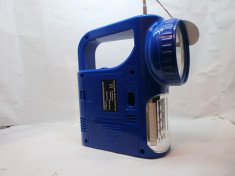 Radio Portabil Mp3 Player cu Microfon Lanterna cu led si Proiector si USB foto
