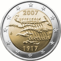 FINLANDA moneda 2 euro comemorativa 2007 - UNC foto