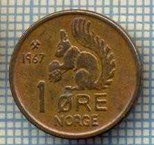 5723 MONEDA - NORVEGIA (NORGE) - 1 ORE - ANUL 1967 -starea care se vede foto