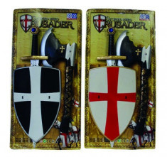 Jucarii baieti - SUPER SET MEDIEVAL DE CAVALER 3 PIESE DIN PLASTIC - 52276 foto