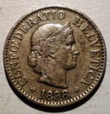 D.008 ELVETIA 5 RAPPEN 1898 B